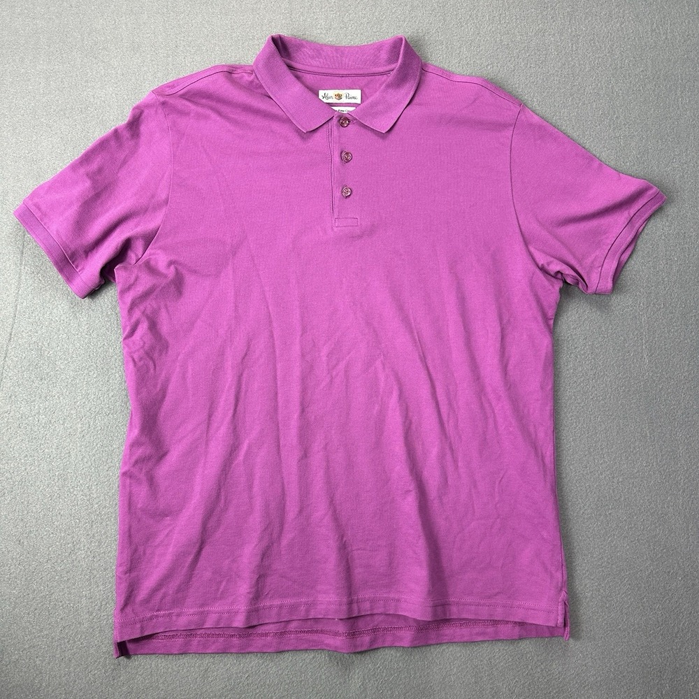 Alan Paine England Men's‎ Pima Cotton Blend Purple Polo Shirt Size 5 Medium Golf